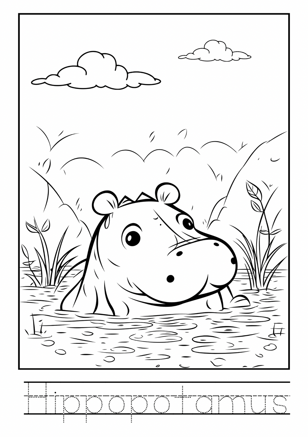 WILD ANIMALS COLORING BOOKLET (COLOR AND TRACE)