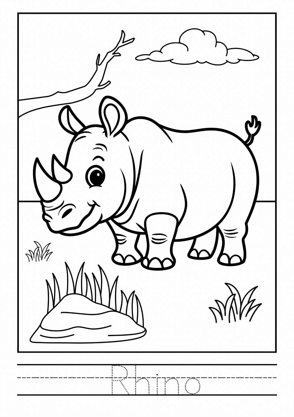 WILD ANIMALS COLORING BOOKLET (COLOR AND TRACE)
