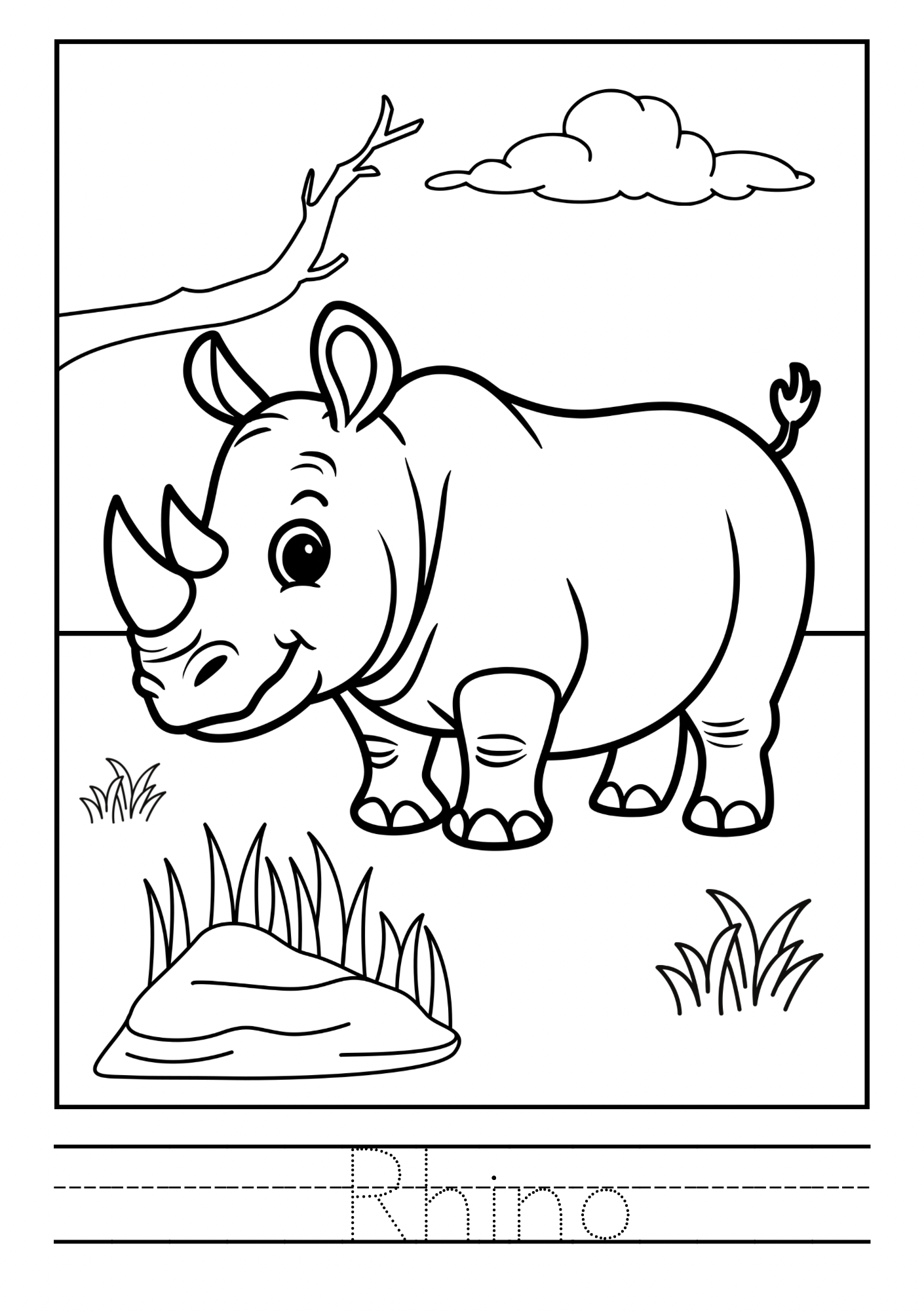 WILD ANIMALS COLORING BOOKLET (COLOR AND TRACE)
