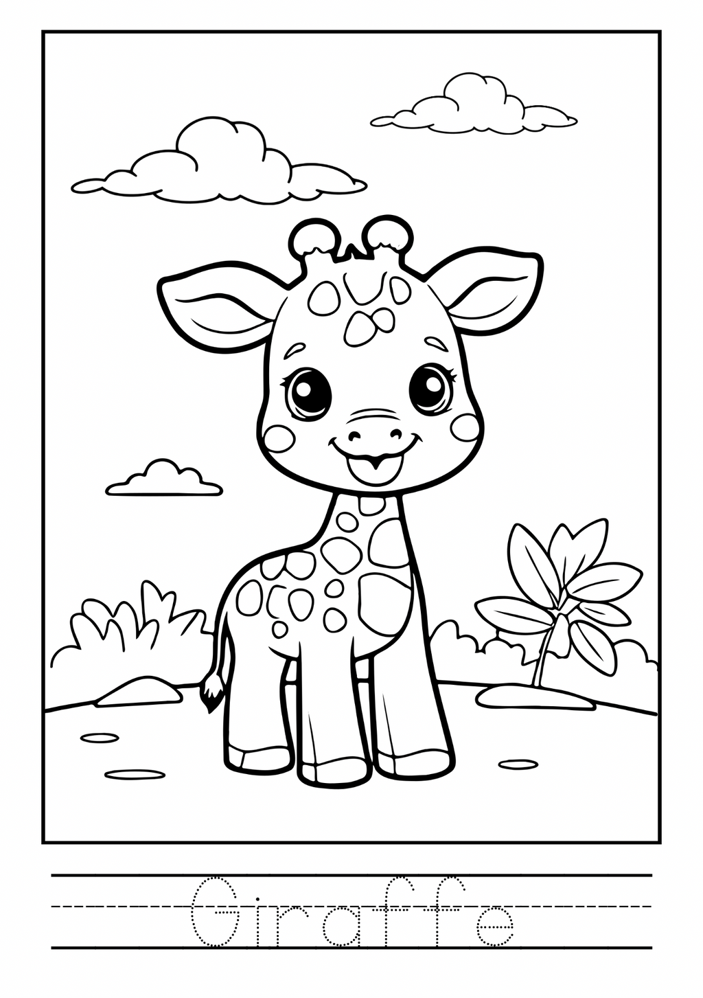 WILD ANIMALS COLORING BOOKLET (COLOR AND TRACE)