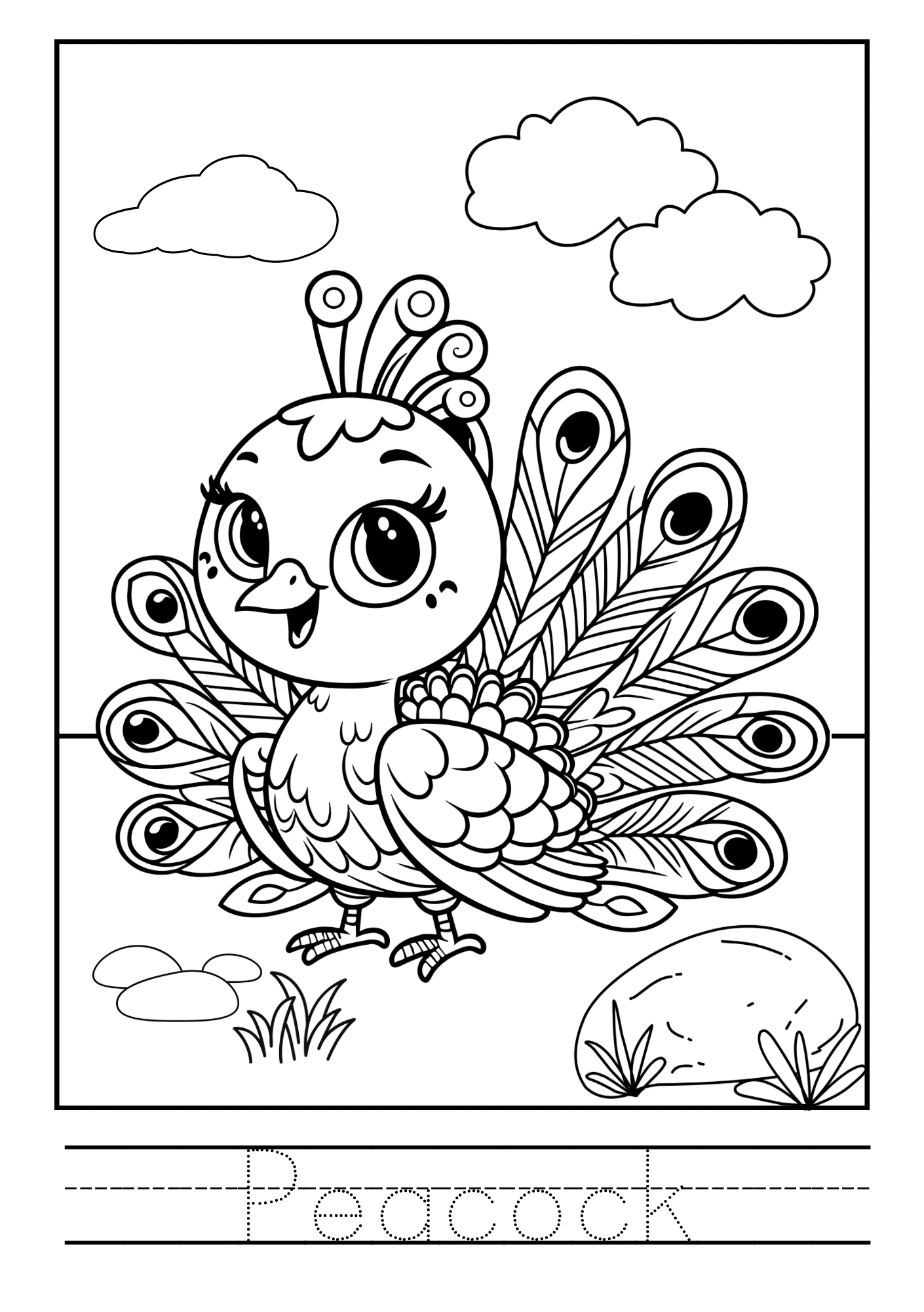 WILD ANIMALS COLORING BOOKLET (COLOR AND TRACE)