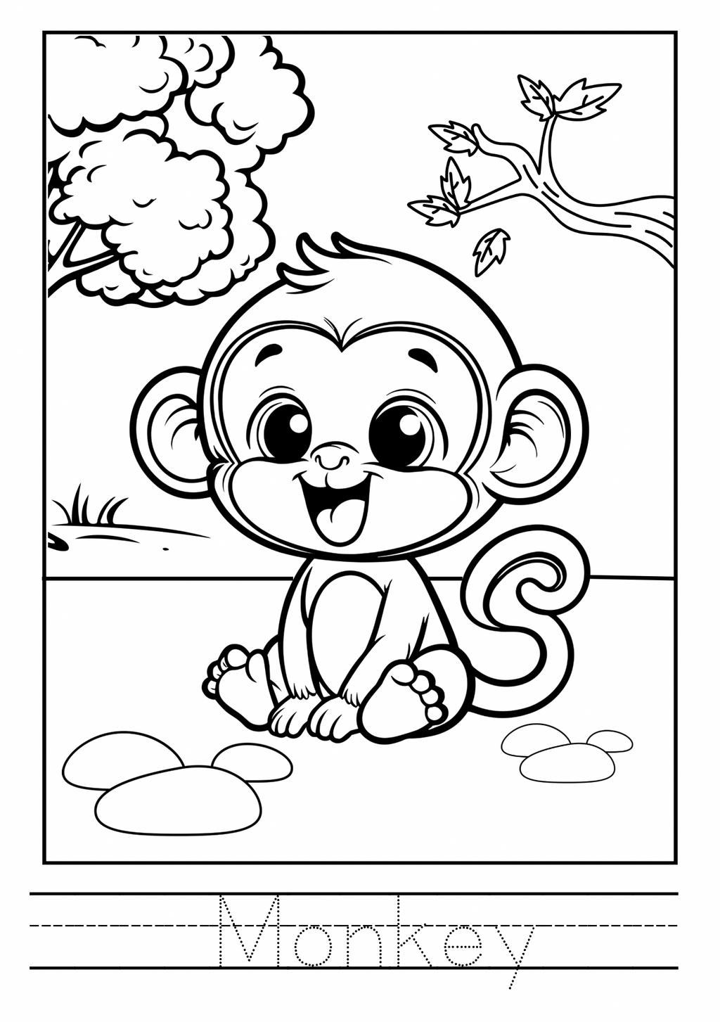 WILD ANIMALS COLORING BOOKLET (COLOR AND TRACE)