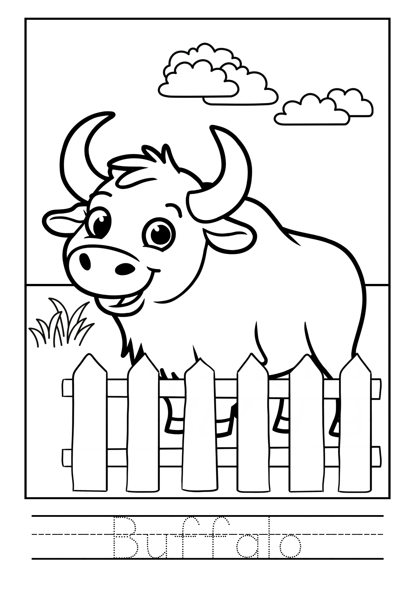WILD ANIMALS COLORING BOOKLET (COLOR AND TRACE)